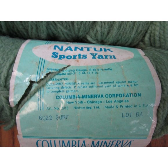 Vintage Columbia Minerva Nantuk Sports Yarn Orlon Acrylic Surf 6022 Two Full - Picture 8 of 10